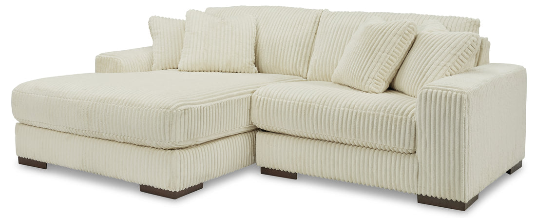 Ashley 21104 - 2PC Sectional Ivory (RAF/LAF)