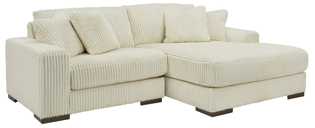 Ashley 21104 - 2PC Sectional Ivory (RAF/LAF)