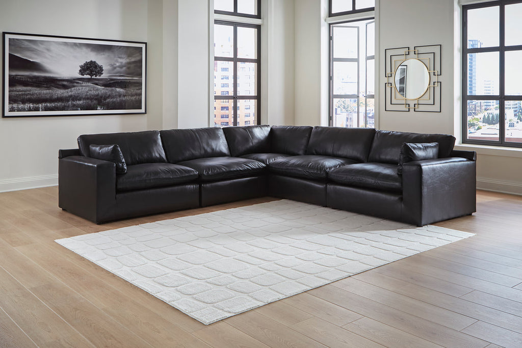 Ashley 309-02 - 5PC Genuine Leather Sectional Set **NEW ARRIVAL**