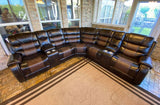 Two-tone Brown Reclining Sectional