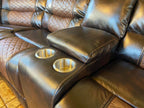 Two-tone Brown Reclining Sectional