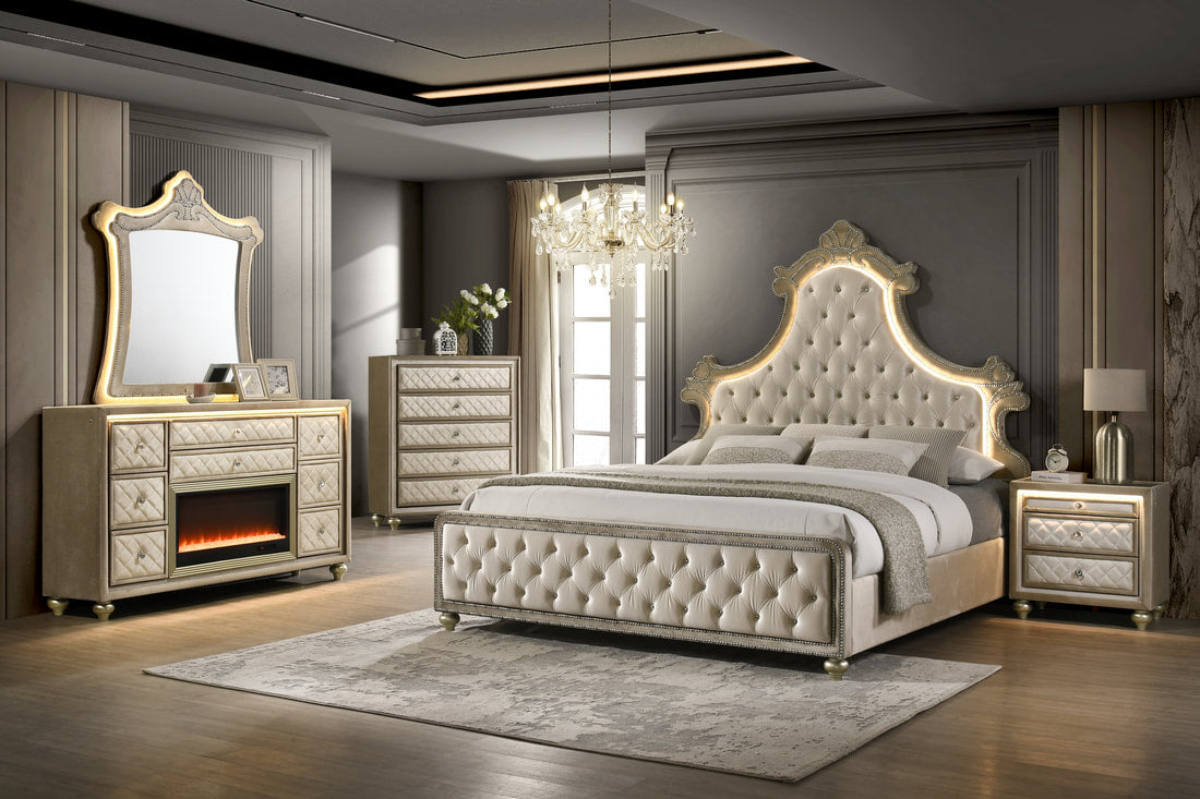 Majesty2 Beige 4PC or 5PC Set - Queen, King **NEW ARRIVAL**
