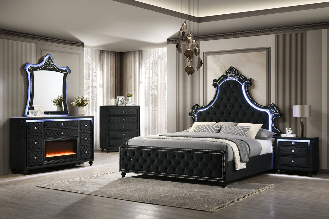 Majesty2 Black 4PC Set - Queen or King **NEW ARRIVAL**