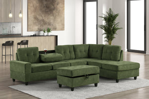 42Heights Reversible Sectional + Ottoman