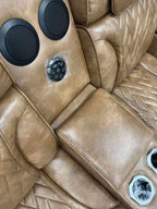 Barcelona Brown Power Reclining Sectional (Power Headrests)