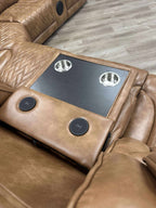 Barcelona Brown Power Reclining Sectional (Power Headrests)