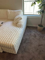 Forever Beige Sectional With Pull-Out Bed