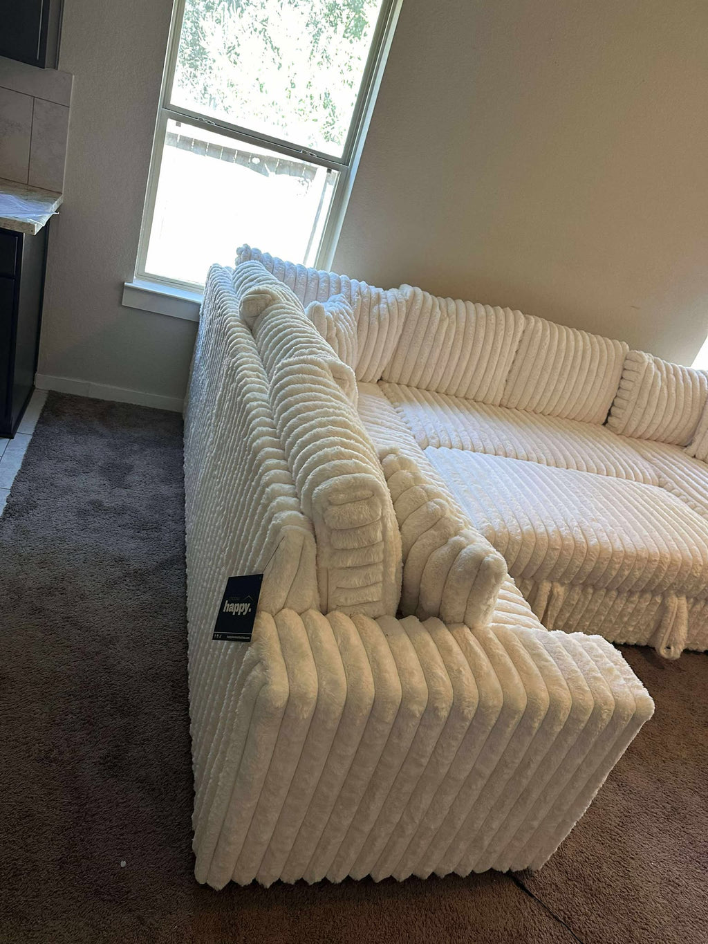 Forever Beige Sectional With Pull-Out Bed