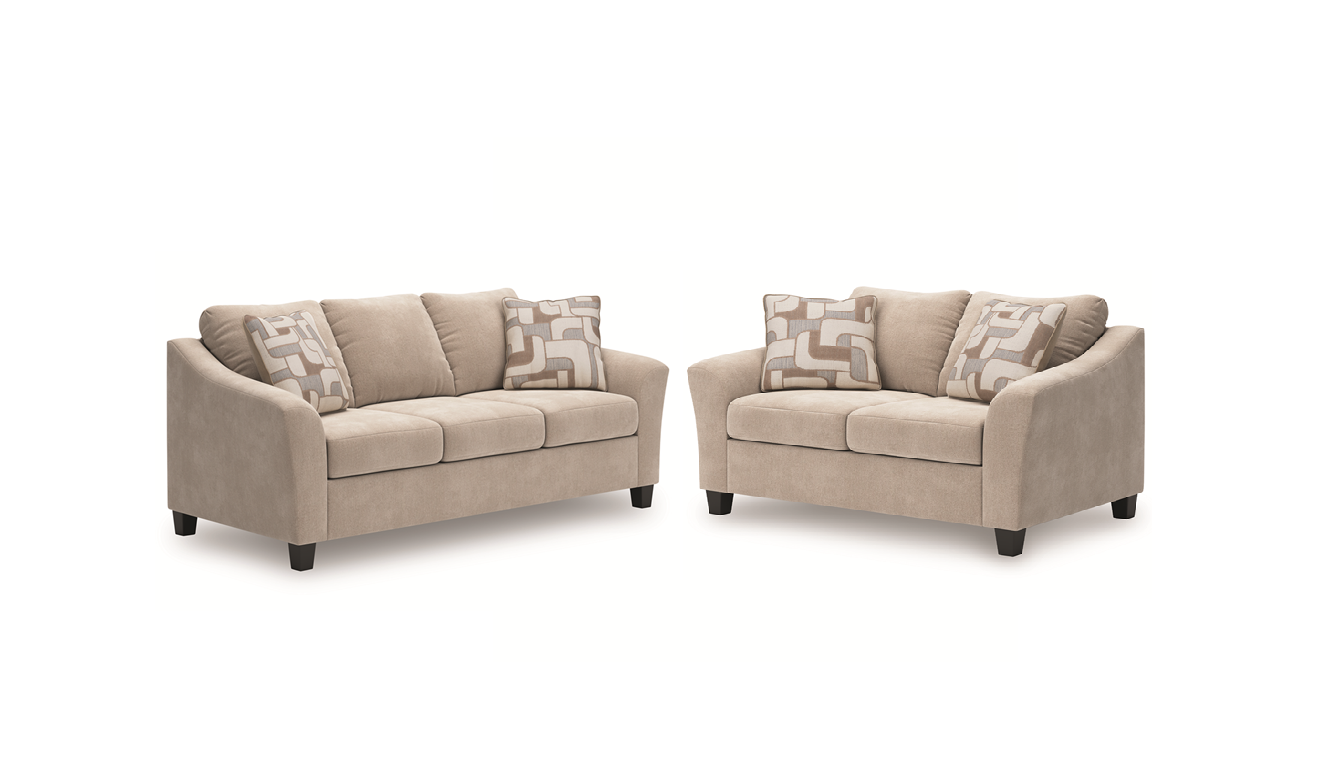 Item Name: 598-03  Color: Taupe  Dimensions:  Sofa 92" W x 40" D x 40" H  Loveseat 68" W x 40" D x 40" H    Retail Code 76597