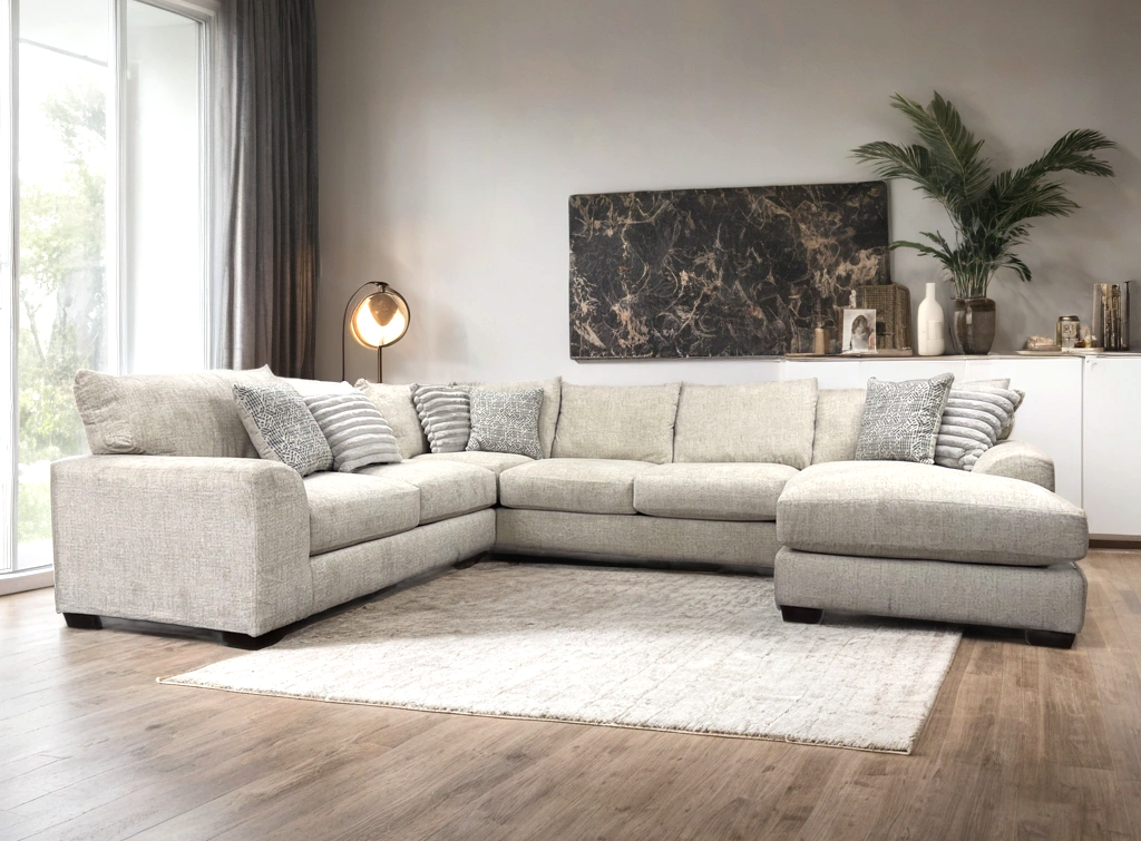 8600 Oversized Sectional (Cream) **NEW ARRVIAL**