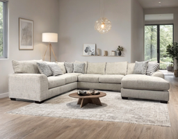 8600 Oversized Sectional (Cream) **NEW ARRVIAL**