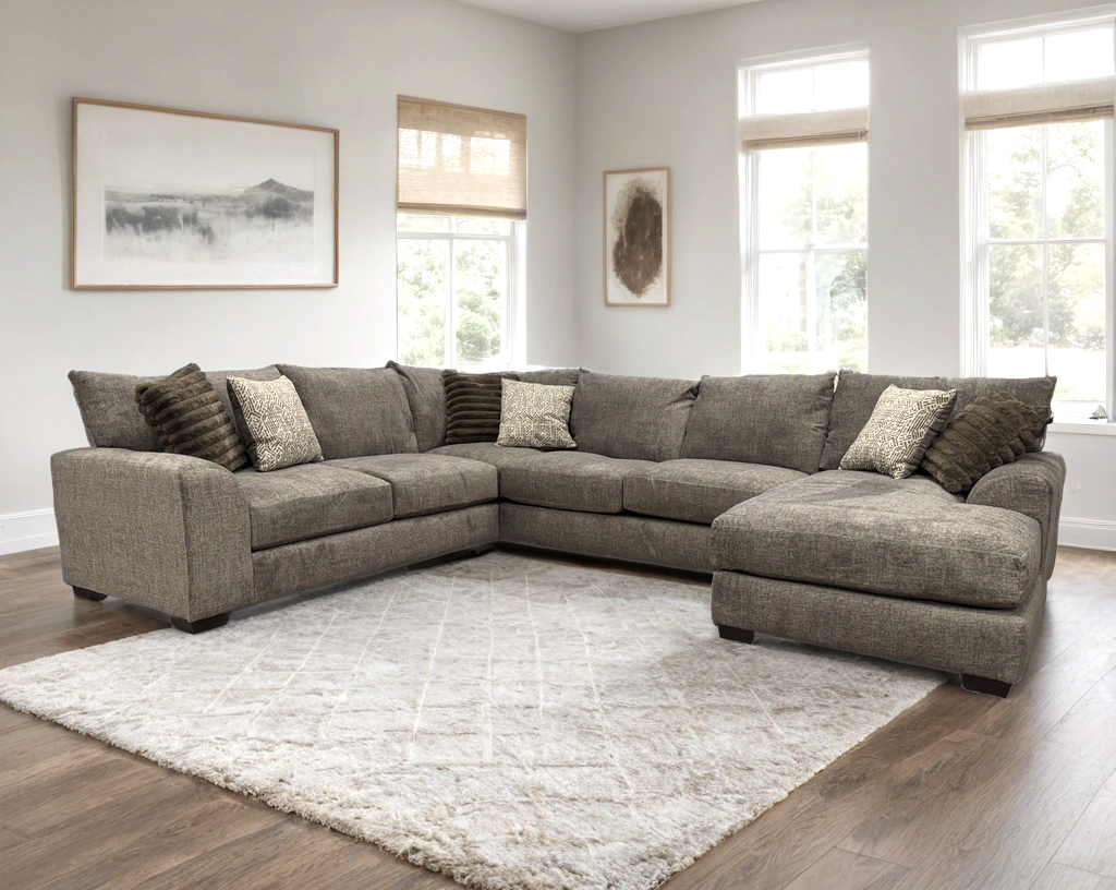 8600 Oversized Sectional (Taupe) **NEW ARRVIAL**