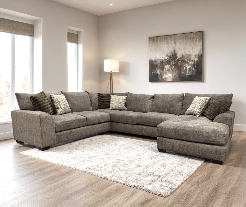 8600 Oversized Sectional (Taupe) **NEW ARRVIAL**