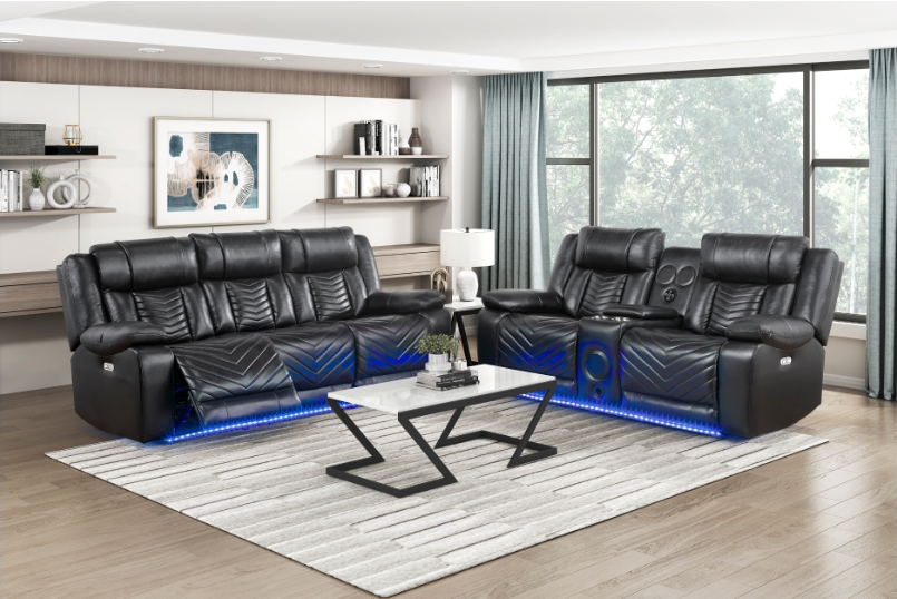 8457BLK Seating-Huron Collection (Pieces Sold Separately)