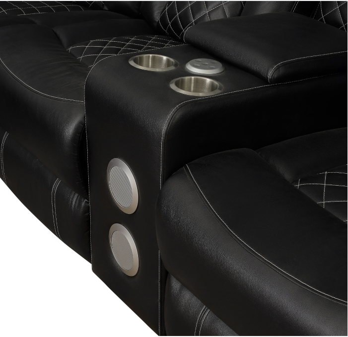 SH8895BLK*SC 3-PIECE RECLINING SECTIONAL