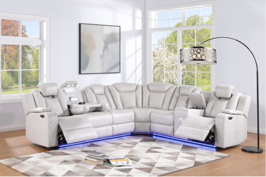 SH8895GRW*SC 3-PIECE RECLINING SECTIONAL