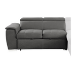 Microfiber Sleeper Sofa with Chaise Lounge Storage