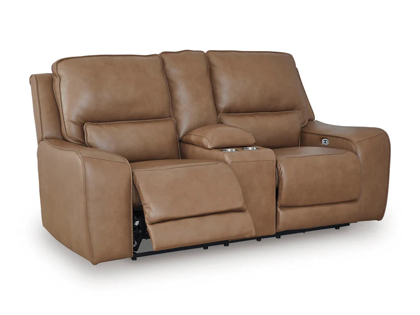 Ashley DeepWakes Caramel Power Reclining Sofa Set (Pieces Sold Separately)