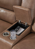 Ashley DeepWakes Caramel Power Reclining Sofa Set (Pieces Sold Separately)