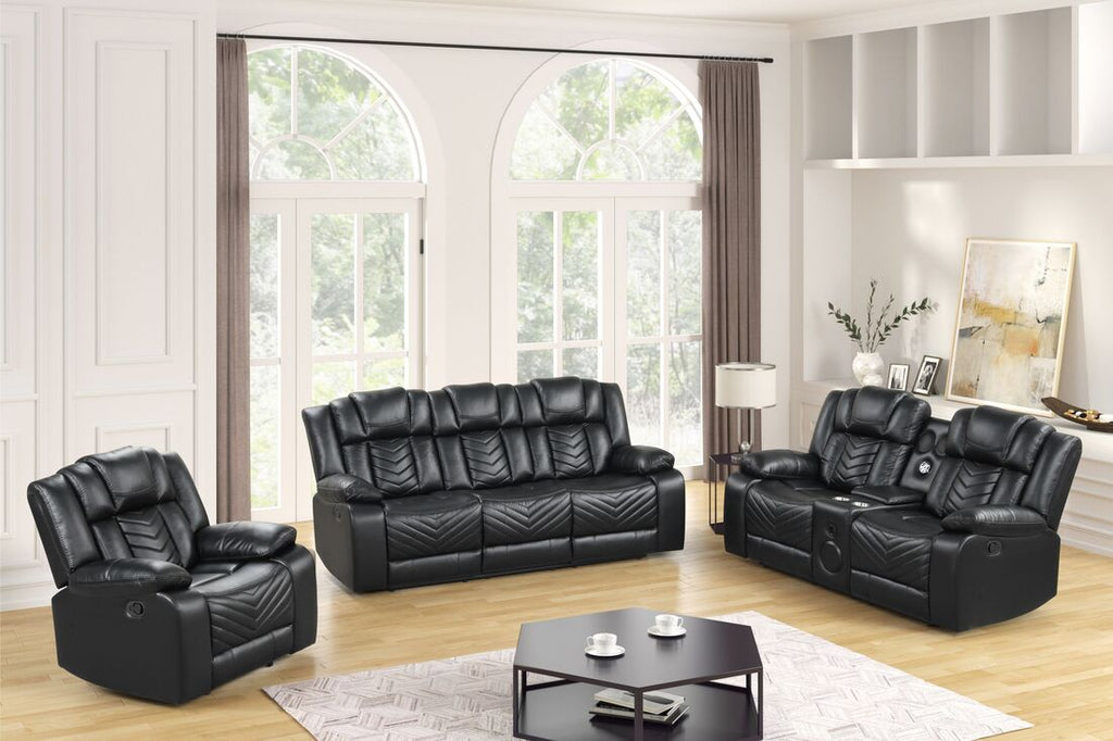 Ace Black - 3PC Reclining Set ETA 4/8