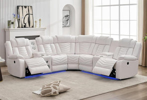 ACE27 White Reclining Sectional **NEW ARRIVAL**
