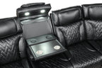 Barcelona Black Power Reclining Sectional (Power Headrests)
