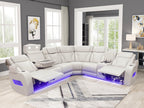 Barcelona Sand Power Reclining Sectional (Power Headrests) **NEW ARRIVAL**