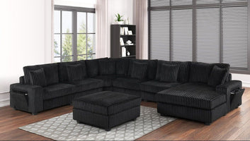 Bazooka Black 7PC Sectional **NEW ARRIVAL**