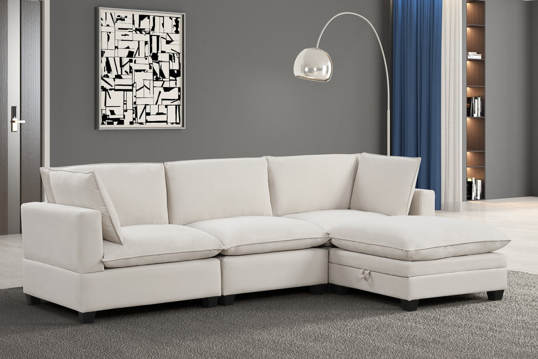 Cloud2 Cream Velvet Modular Sectional **NEW ARRIVAL***