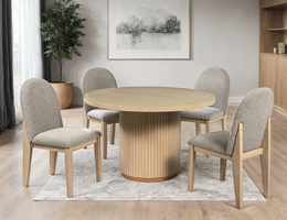 D400 Dining Table + 4 Chair Set