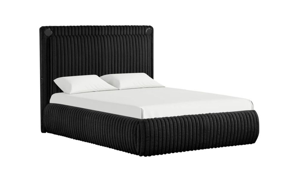 Diana Black Platform Bed - Queen, King **NEW ARRIVAL**