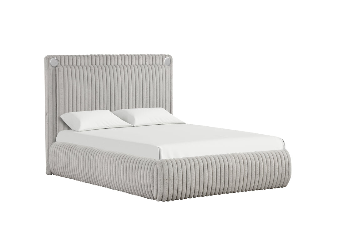 Diana Gray Platform Bed - Queen **NEW ARRIVAL**