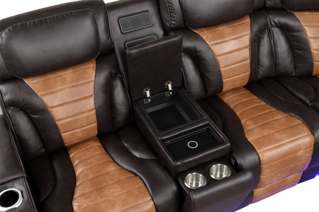 IBIZA POWER/POWER Brown Reclining Sectional **NEW ARRIVAL**