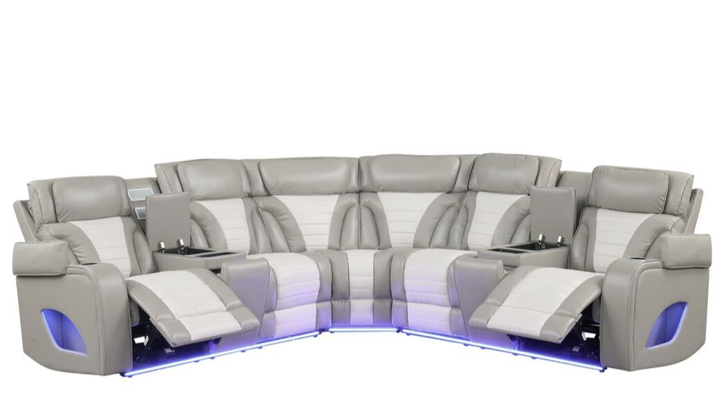 IBIZA POWER/POWER Gray Reclining Sectional **NEW ARRIVAL**