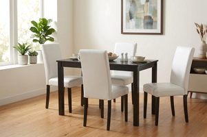 D700 White - Table + 4 Chairs **NEW ARRIVAL**