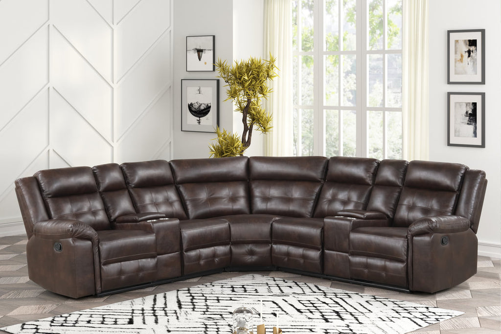 Jacob2 Espresso - Reclining Sectional **NEW ARRIVAL**