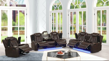 Luz Brown - 3PC Reclining Set