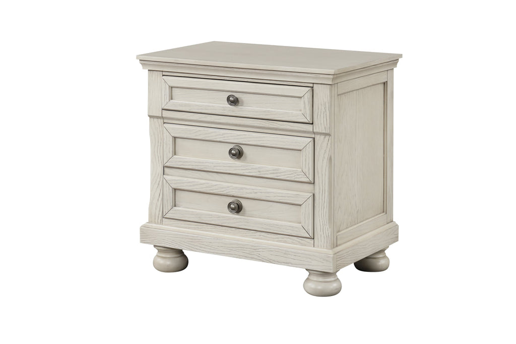 Antique White Bedroom Set with Footboard Storage