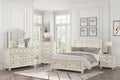 Antique White Bedroom Set with Footboard Storage