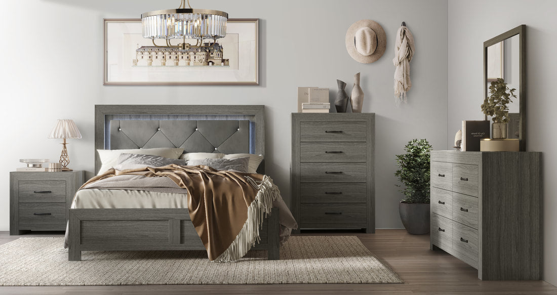 MOONLIGHT - 5pc Queen, King Bedroom Set