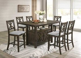 D380 - Counter Height Table & 6 Chairs Set **NEW ARRIVAL**