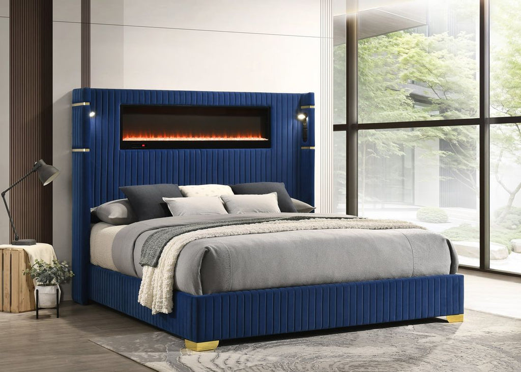 Romance2 Blue Platform Bed - Queen, King **NEW ARRIVAL**