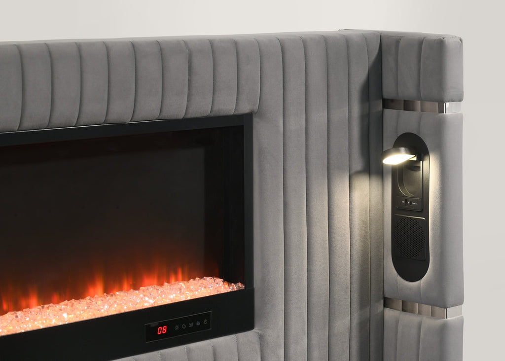 Romance2 Gray Platform Bed - Queen, King **NEW ARRIVAL**