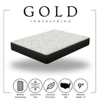 GOLD - 9" Inner Spring - Twin, Full, Queen, King