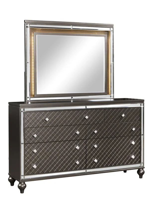 Stars Charcoal - 5PC Bedroom Set Queen or King
