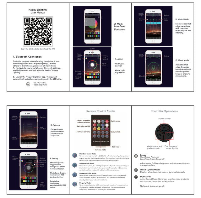 Lorenzo Black Platform Bed (w/ LED LIGHTS & BLUETOOTH SPEAKERS) - Queen, King