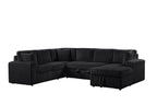 Forever Black Sectional With Pull-Out Bed