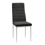 D106 - Black - Glass Table + 4 Chairs **NEW ARRIVAL**