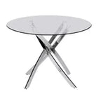 D106 - Black - Glass Table + 4 Chairs **NEW ARRIVAL**