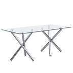 D201 White - Glass Table + 6 Chairs **NEW ARRIVAL**